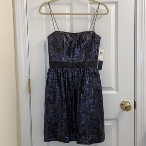 Aidan Mattox Black Fit & Flare Mini Dress Women’s Size 4 black sequin